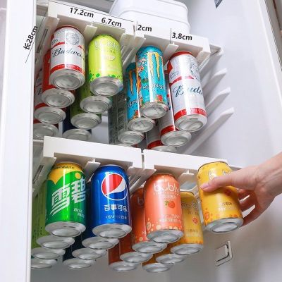New Refrigerator Refrigeration Organizer Hanging Storage Beer Bracket Coke Can Beverage Holder Divider