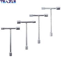 TEAZLE 4pcs 8มม. 10มม. 12มม. ประแจ3ทาง เหล็กคาร์บอนสตีล ซ็อกเก็ต T Handle ชุดเครื่องมือประแจ ชุดประแจซ็อกเก็ต ซ่อมรถยนต์รถจักรยานยนต์