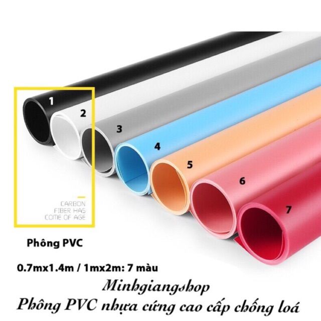 Để chụp ảnh sản phẩm đẹp mắt và ấn tượng, phông nền PVC là lựa chọn hoàn hảo cho bạn. Với kích thước to lên tới 1mx1m và 1mx2m, phông nền PVC này sẽ giúp cho việc chụp ảnh sản phẩm của bạn trở nên đơn giản nhưng thật chuyên nghiệp.