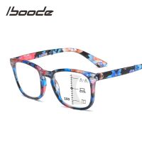 Retro Floral Folding Multifocal Progressive Reading Glasses Anti-blue light Far and Near double Optical Presbyopic for Women Men