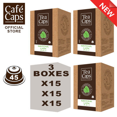 TeaCaps - Matcha Latte 3 in 1 Nescafe Dolce Gusto Capsule Compatible (3 Box X15 capsules แคปซูล) by Cafecaps - MATCHA latte แนะนำสินค้าใหม่ มัทฉะลาเต้แคปซูลที่สามารถใช้กับเครื่องDolce Gusto!