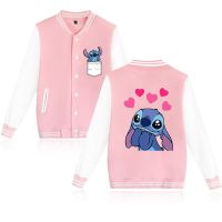 เสื้อมีฮู้ด Y2k กอทิก1เสื้อสวมศีรษะสตรี Lilo Stitch Jaket Baseball ฮิปฮอปฮาราจูกุแจ็คเก็ตสตรีทแวร์เสื้อโค้ทวิทยาลัยหลวม