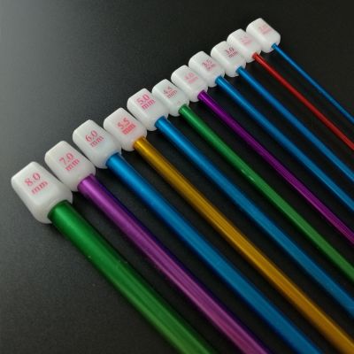 【CW】 11PCS Multicolour Aluminum Tunisian Afghan Crochet Knit Needles 1mm/1.25mm/1.5mm/1.75mm/2mm/2.5mm/3mm/4mm/5mm/6mm
