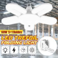 60W 126LED Garage Light Foldable E27 Bulb 5 Adjustable Fan Blade Deformable Industrial Light Workshop Ceiling Lighting AC85-265V