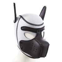 Cosplay Costumes of Adjustable Puppy Hood Full Face Mask Halloween Role Playing Party Head Masks
