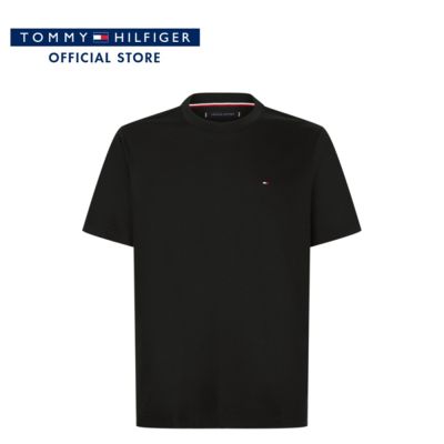 Tommy Hilfiger เสื้อยืดแขนสั้นผู้ชาย รุ่น MW0MW23937 BDS - สีดำ