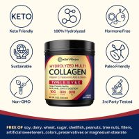 Doctors Recipes Multi Collagen Peptides Powder, Vitamin C, Biotin &amp; Hyaluronic Acid, Anti-Aging, 454 G