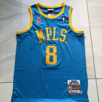 เสื้อเจอร์ซีย์ปักลายที่สวยงามของแท้2023ผู้ชาย Los Angeles Lakerss #8 Kobe Bryantt MPLS 2001-02 Swingman Jersey-สีน้ำเงิน