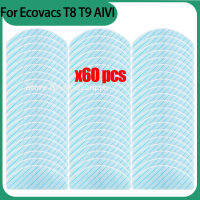 60ชิ้นล้างทำความสะอาดได้ซับผ้าแผ่นเปลี่ยนสำหรับ Ecovacs Deebot T8 T9 AIVI T9รุ่น T9ชุดหุ่นยนต์เครื่องดูดฝุ่นซับอะไหล่