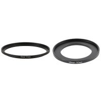 2 Pcs Camera Lens Step Up Filter Black Metal Adapter Ring, 72mm-77mm &amp; 39mm-52mm