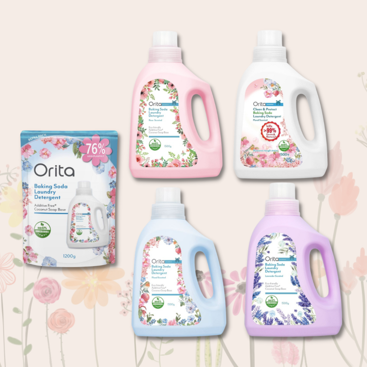 Orita Baking Soda Laundry Detergent 1.5kg 1500g Normal Rose Lavender ...