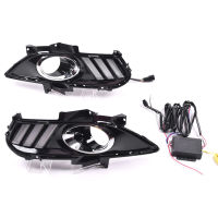 Car DRL Lamp LED Daytime Running Light with Yellow Turning Signal Relay Waterproof for Ford Mondeo Fusion 2013 -2016