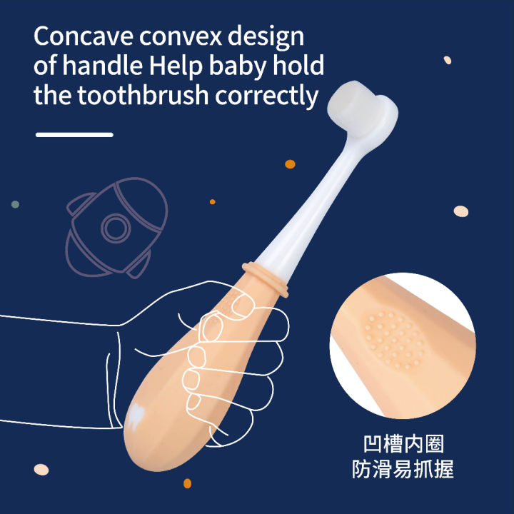 แปรงสีฟันเด็ก-มาตรฐานเกาหลี-ขนนุ่มพิเศษ-ขนแปลงมากกว่า-10000-เส้น-ไม่หลุดร่วงง่าย-ขนนุ่มแปรงสะอาด-baby-toothbrush