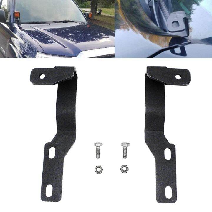Front Hood LED Light Mounting Bracket Hood Ditch Lamp Brackets Kit for