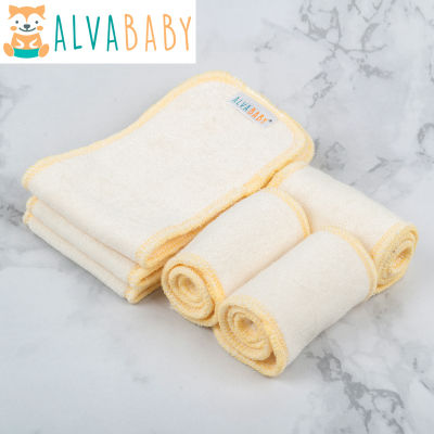 4pcs ทารกแรกเกิด Alvababy ผ้าอ้อมเด็ก 3 ชั้นไม้ไผ่นำกลับมาใช้ใหม่ได้-zptcm3861