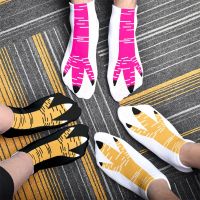 Creative 3D Printing Chicken Feet Funny Socks Women Summer Cotton Breathable Cute Happy Socks Ainimals Mens Casual Calf Socks