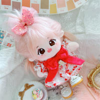 20cm Cute Doll Accessories Pink Red Princess Dress Pink Hairpin Winter Ningning Karry Roy Jackson Yee Birthday Gift