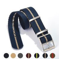 （Bar watchband）สายนาฬิกาข้อมือไนลอนแบบนิ่มขนาด20มม. 22มม.,สายแบบพรีเมียมทางทหารสำหรับกำไลข้อมือผ้า Huawei Seiko