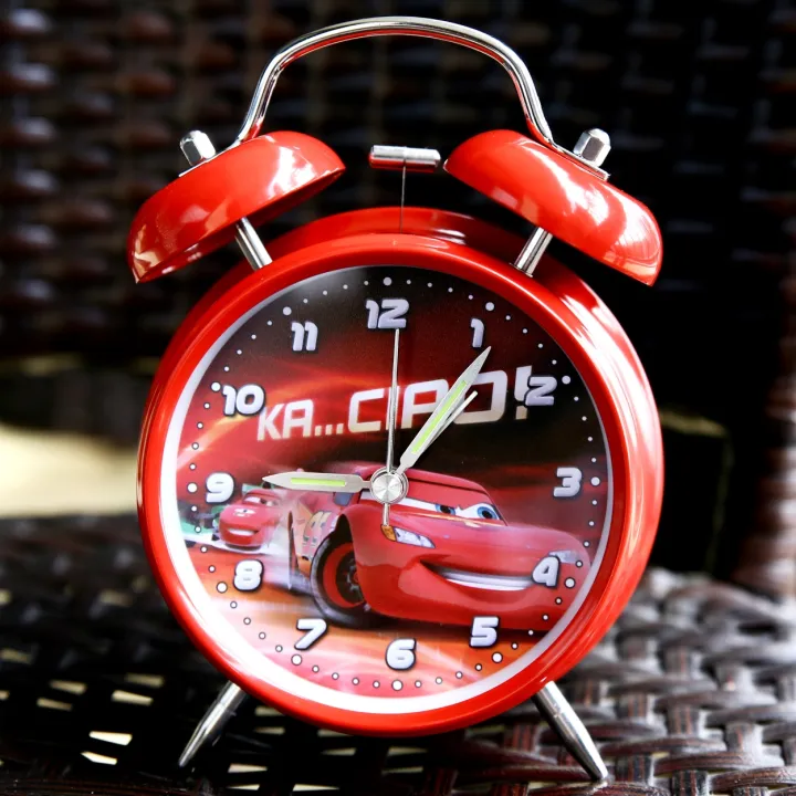 Cars alarm clock students with lightning McQueen boy children metal