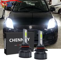 หลอดไฟหน้า LED 6000K สีขาว สําหรับ Suzuki Swift 1st Gen 2004 TO 2010 2 ชิ้น รับประกัน 10 เดือน