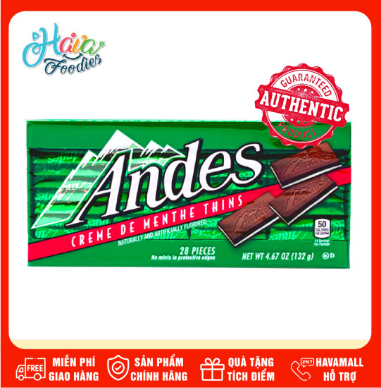 Date mới nhất kẹo socola andes bạc hà truyền thống 132gr - ảnh sản phẩm 1