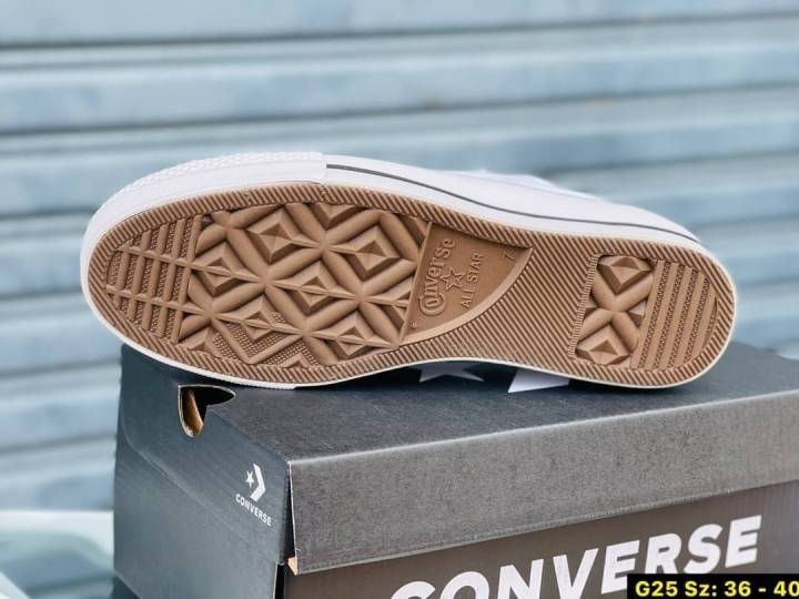 รองเท้าผ้าใบconverseถ่ายจากสินค้าจริงรับประกันตรงปก100-กรณีสินค้าไม่ตรงปกหรือชำรุดเสียหายจากทางร้านสามารถแจ้งเปลี่ยนคืนได้