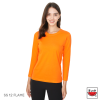 แตงโม (SUIKA) - เสื้อแตงโมคอกลมแขนยาว รุ่น SUPERSOFT LONGSLEEVES สี SS12 FLAME