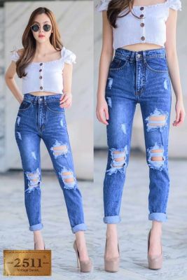 New arrival สินค้าใหม่ 2511 Vintage Denim Jeans by Araya กางเกงยีนส์ กางเกงยีนส์ ผญ กางเกงแฟชั่นผู้หญิง กางเกงยีนส์เอวสูง กางเกงยีนส์ทรงบอย ผ้าไม่ยืด