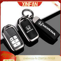 XINFAN ที่ยึดฝาครอบเคสที่ห้อยกุญแจรถโลหะผสมสังกะสีสำหรับนักบินเซ็นเซอร์ Honda Accord Civic