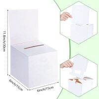 30 Pack Raffle Boxes Ballot Box Raffle Box Donation Box for Fundraising with Slot for Ticket and Removable Charity Box