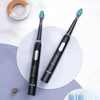 ZZOOI Sonic Electric Toothbrush 2pcs Replacement Heads Soft Bristle &amp; 3 Modes Waterproof IPX7 Adult Brushes