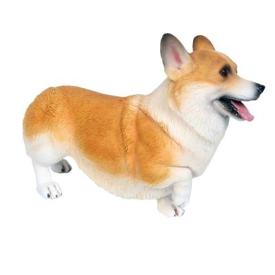 Simulation model of welsh corgi dog solid dog animal toys children plastic guard dogs gift furnishing articles