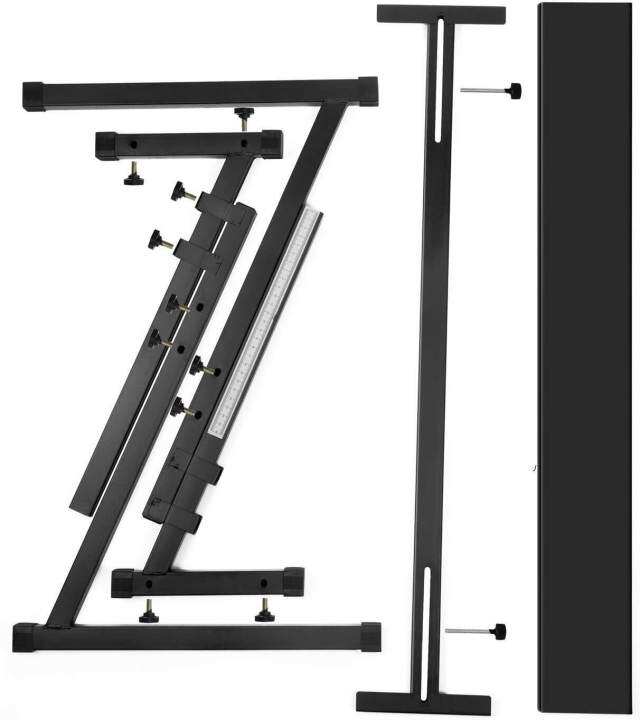 cod-ส่งทุกวัน-ขาตั้งคีย์บอร์ด-ขา-z-เหล็กกล่อง-25มม-ขาวางคีย์บอร์ด-z-shape-keyboard-stand-ขาz-ปรับระดับ-สูงต่ำได้