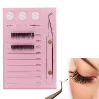 Professional 3 In 1 Eyelash Extension Holder 7ถึง15มม. Clear Scale อะคริลิค Eyelash Extension ถาดแสดง