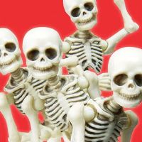 、‘、。； 5.4/8.5Cm Moveable Joint Skeleton Halloween Party Scary Decoration Kid S Prank Toys Mini Skull Action Figure Model Skeleton