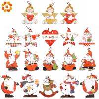 3PCS/Lot Lovely Christmas Wooden Pendants Ornaments Wood Craft Hanging Ornaments Kids Toys for Home Christmas Decorations Gifts