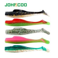 JOHNCOO เหยื่อเหยื่อตกปลาหางปลาเหยื่อแบบนิ่ม80มม. 4.8ก. ซิลิโคนเทียม Wolers เหยื่อตกปลาปลอม