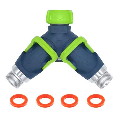 Water Hose Splitter 2 Way Hose Y Splitter Connector Faucet Outdoor Water Spigot Hose Splitter