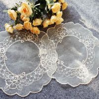 【CC】♀◈✧  Embroidery Table Placemat Pot Cup Mug Holder Round Coaster Dining Doily Drink