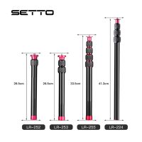 SETTO Metal Handheld Adjustable 1/4 3/8 Screw Size Tripod Mount Monopod Extension Rod for DSLR SLR Cameras GoPro Gimbal Hand