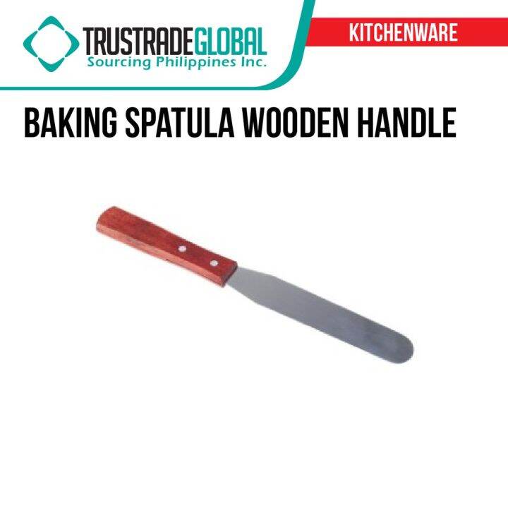 Baking Spatula Wooden Handle Cake Spatula High Quality Stainless Steel
