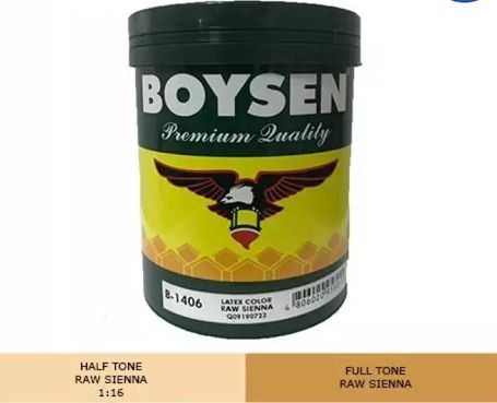 BOYSEN LATEX COLOR RAW SIENNA 1/4L 1406 | Lazada PH