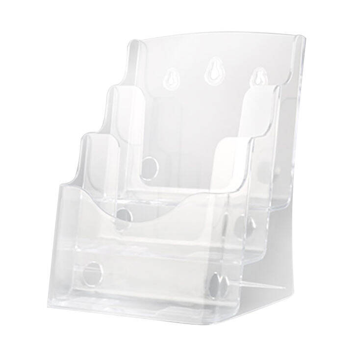 Plus Idea Acrylic A4 Document Holder Clear Acrylic 3tier Brochure Holder Stand Wall Mount