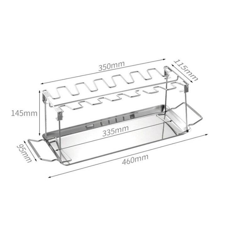 chicken-leg-wing-grill-rack-oven-roaster-stand-bbq-chicken-drumsticks-holder-2pcs