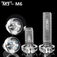 Clear Plastic Acrylic Nylon M3 M4 M5 M6 Round Phillips Head Screw Transparent Cross Round Head Nylon Bolt Plastic Phillip Screw