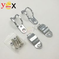 Motorcycle Chrome 30-45 MM Turn Signal Brackets Fork Clamp Lamp Mount Light Holder For Harley Cafe Racer Bobber Honda CB Suzuki