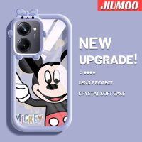 เคส JIUMOO สำหรับ Realme 10 Realme 10 Pro Plus 5G เคสลายการ์ตูนมิคกี้ซิลิโคนนิ่มที่สร้างสรรค์เคสโทรศัพท์แบบใสสีสันสดใสเคสโปร่งใสกันกระแทกป้องกันเลนส์กล้องสัตว์ประหลาดตัวเล็กๆ