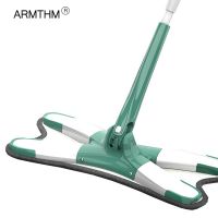 ﹉♚ X-type Microfiber Floor Mop with 3pcs Mop Cloth Replace Hand-free Wash Flat Mop Manual Extrusion Household Cleaning Tools