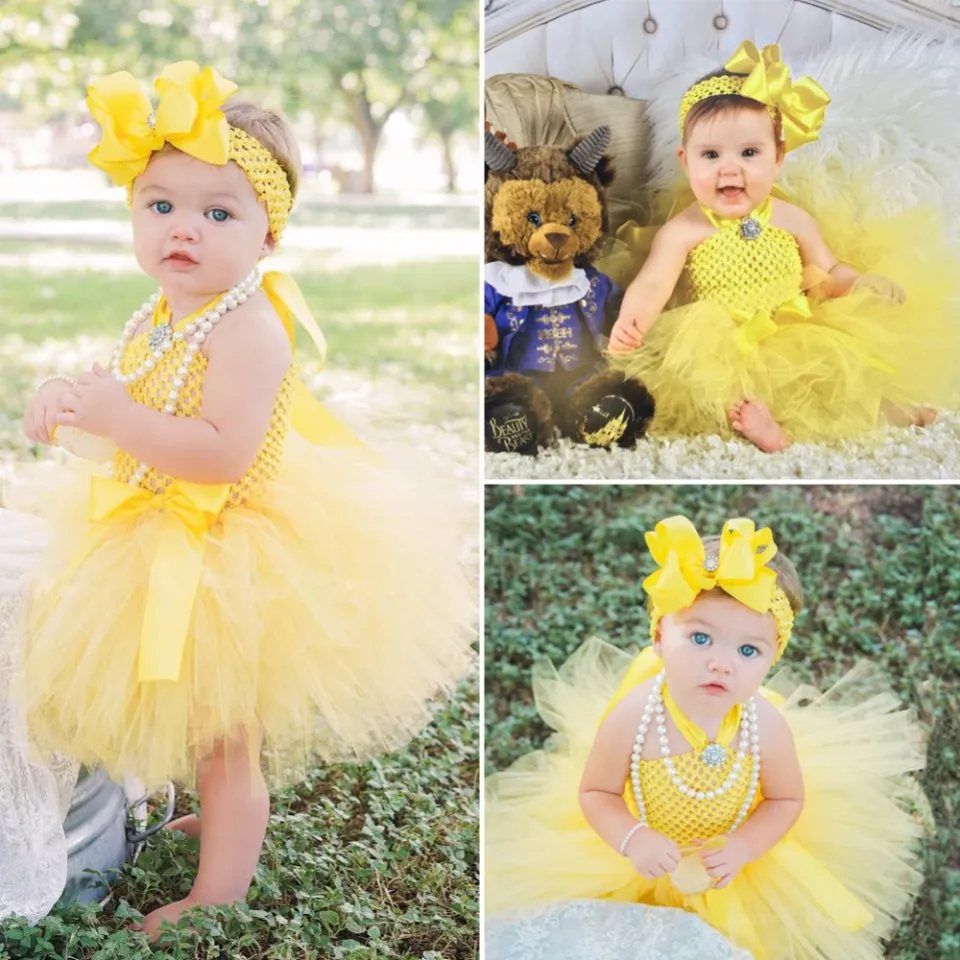 Buy HIBA Baby Girl Tutu Dress Yellow Colour 3 Years -4 Years at Amazon.in
