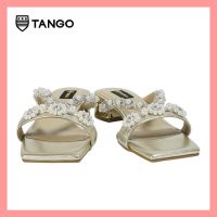 TANGO รองเท้าแฟชั่นสตรีรุ่น ALICE รองเท้าหนังแท้สีทองอ่อน นุ่มสบาย